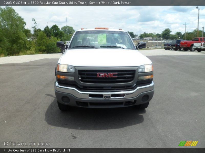 Summit White / Dark Pewter 2003 GMC Sierra 3500 Regular Cab Dually Utility Truck