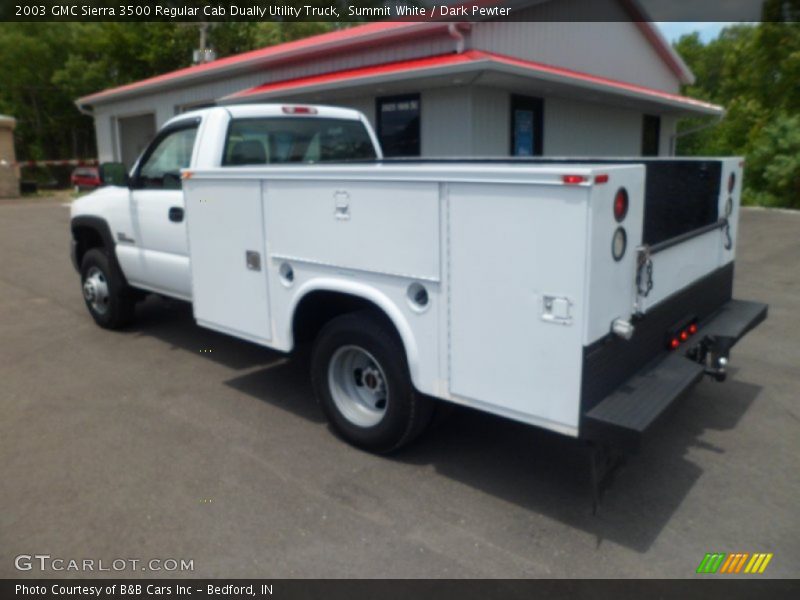 Summit White / Dark Pewter 2003 GMC Sierra 3500 Regular Cab Dually Utility Truck