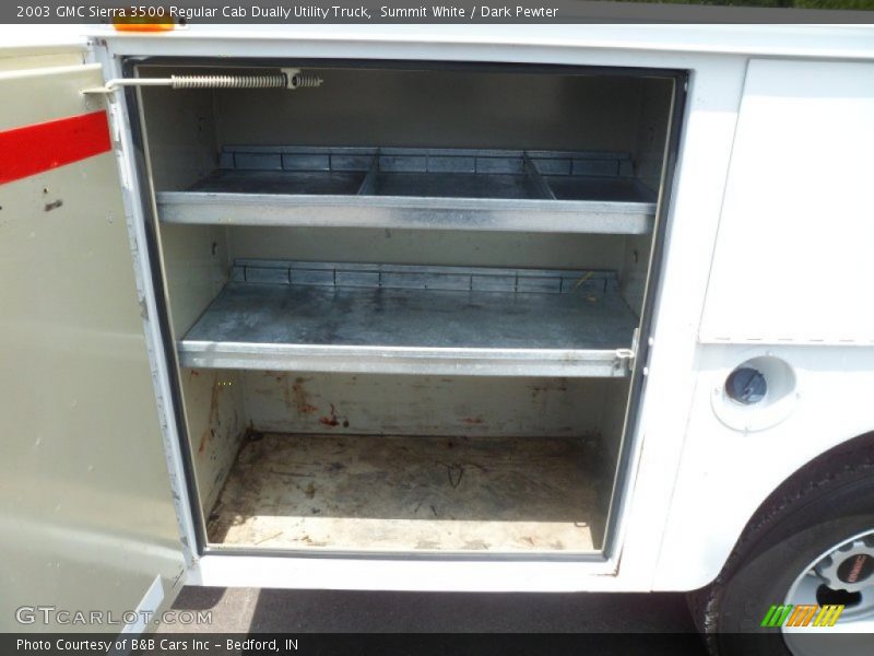 Summit White / Dark Pewter 2003 GMC Sierra 3500 Regular Cab Dually Utility Truck