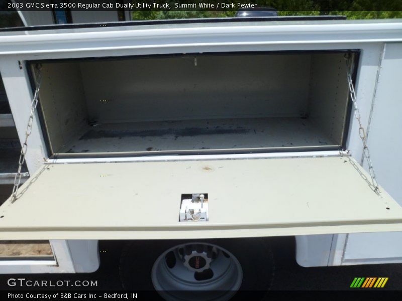 Summit White / Dark Pewter 2003 GMC Sierra 3500 Regular Cab Dually Utility Truck