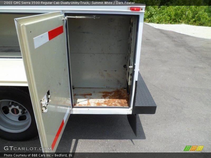 Summit White / Dark Pewter 2003 GMC Sierra 3500 Regular Cab Dually Utility Truck