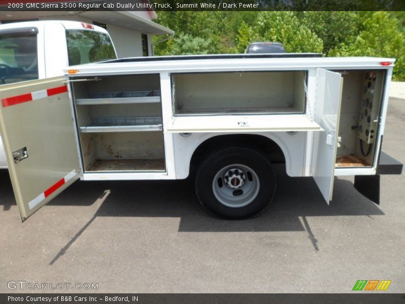 Summit White / Dark Pewter 2003 GMC Sierra 3500 Regular Cab Dually Utility Truck