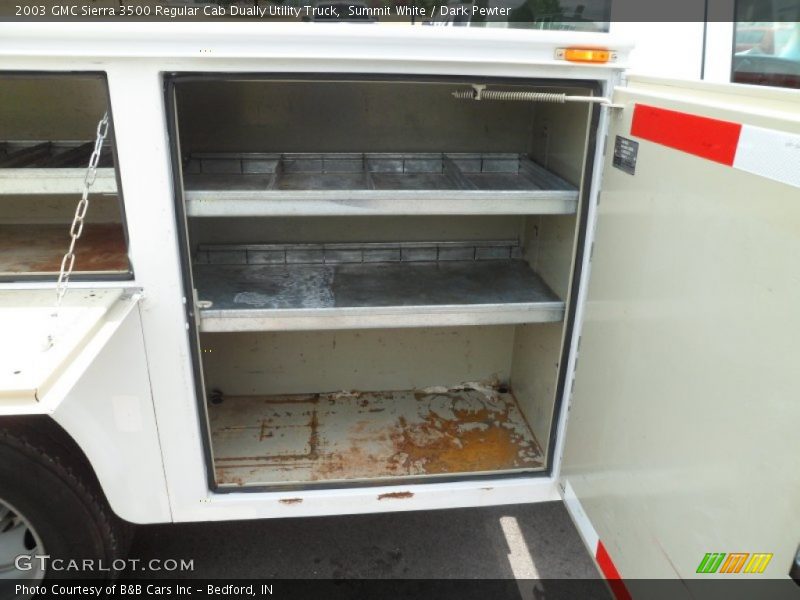 Summit White / Dark Pewter 2003 GMC Sierra 3500 Regular Cab Dually Utility Truck