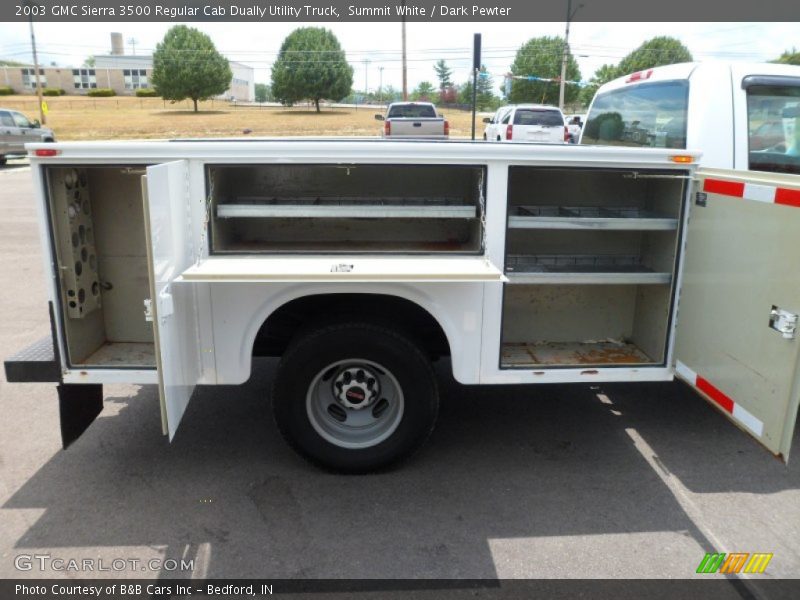 Summit White / Dark Pewter 2003 GMC Sierra 3500 Regular Cab Dually Utility Truck
