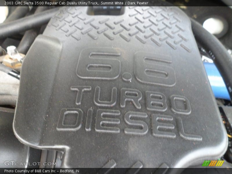 Summit White / Dark Pewter 2003 GMC Sierra 3500 Regular Cab Dually Utility Truck