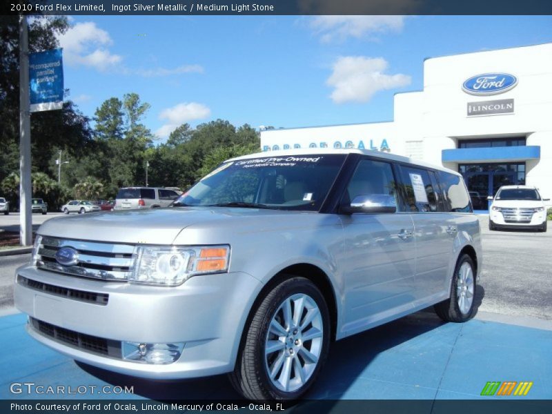 Ingot Silver Metallic / Medium Light Stone 2010 Ford Flex Limited