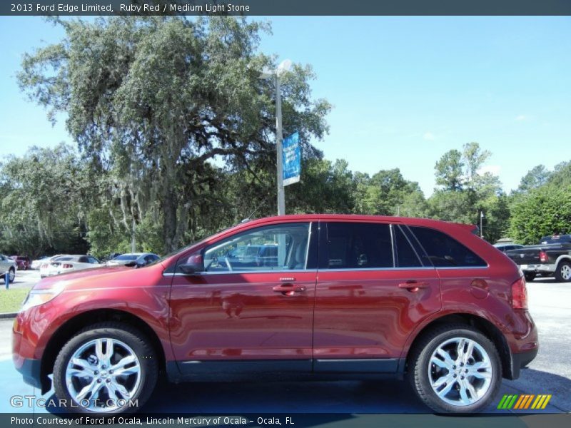 Ruby Red / Medium Light Stone 2013 Ford Edge Limited