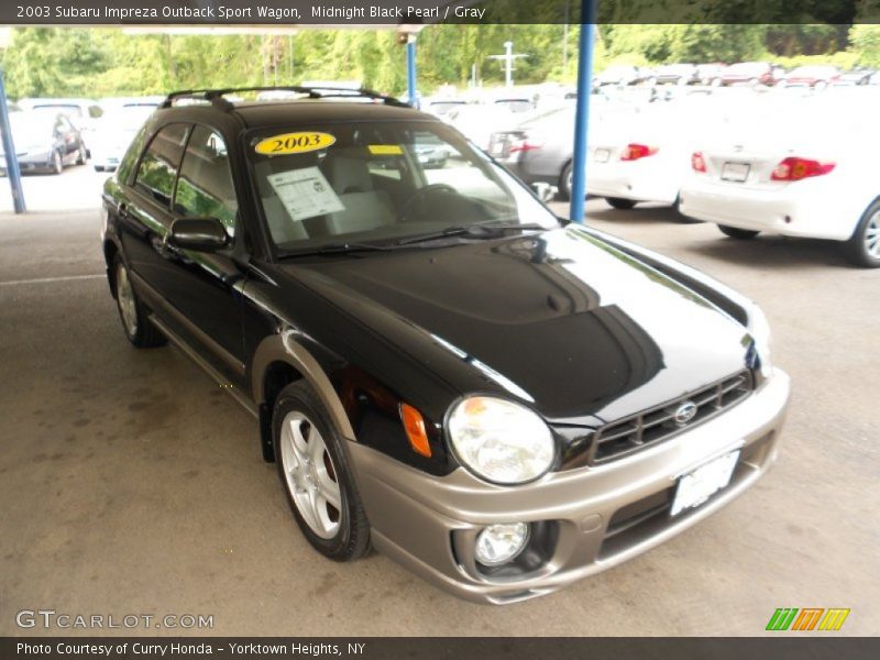 Midnight Black Pearl / Gray 2003 Subaru Impreza Outback Sport Wagon