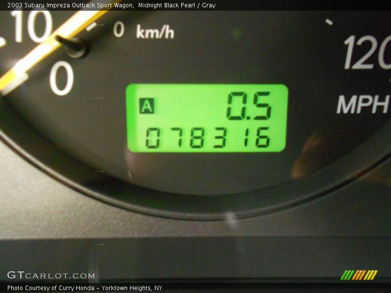 Midnight Black Pearl / Gray 2003 Subaru Impreza Outback Sport Wagon