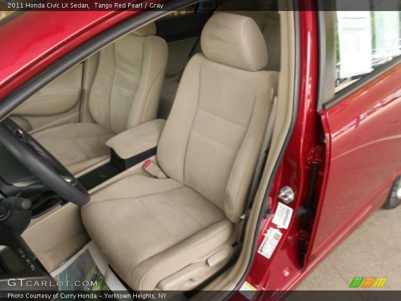 Tango Red Pearl / Gray 2011 Honda Civic LX Sedan