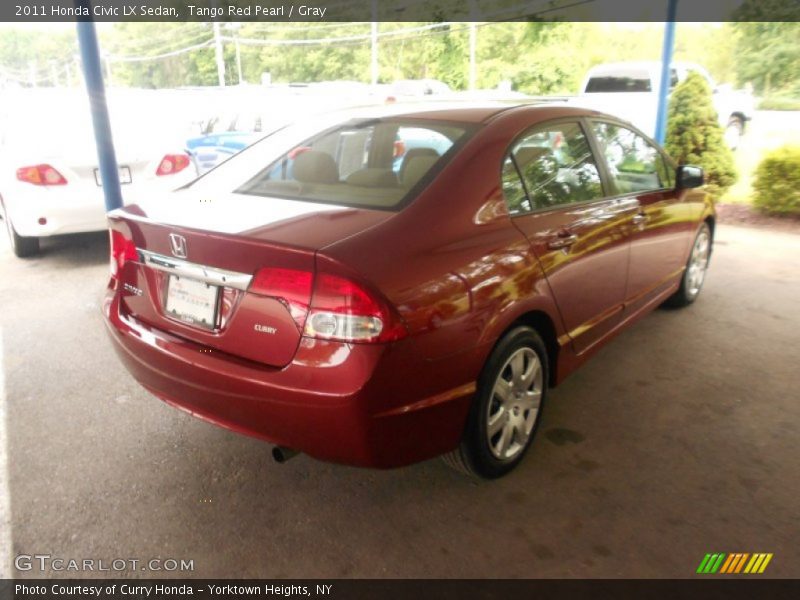 Tango Red Pearl / Gray 2011 Honda Civic LX Sedan