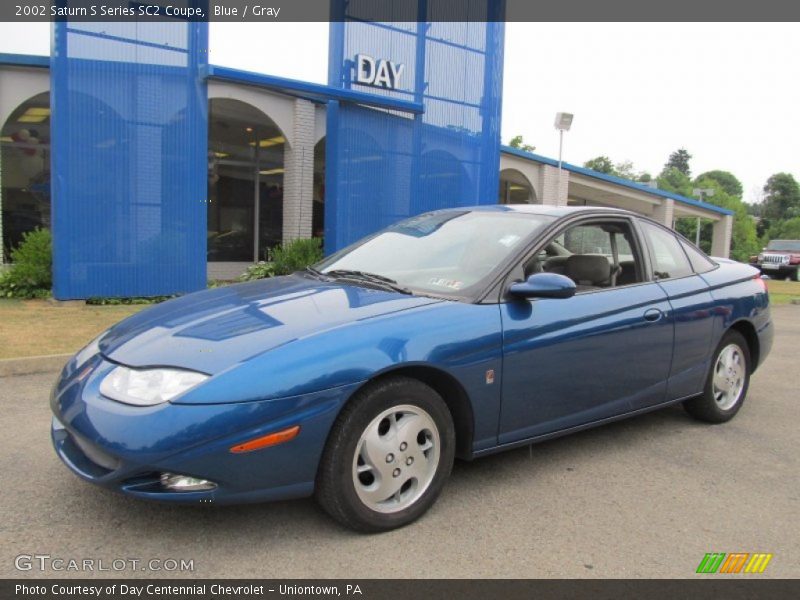 Blue / Gray 2002 Saturn S Series SC2 Coupe