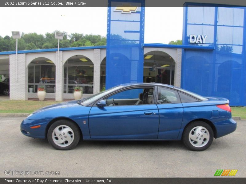 Blue / Gray 2002 Saturn S Series SC2 Coupe