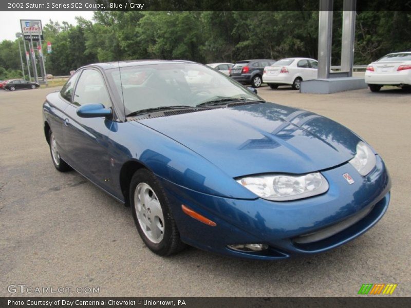 Blue / Gray 2002 Saturn S Series SC2 Coupe