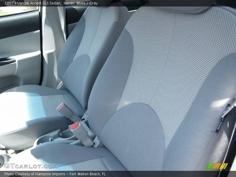 Nordic White / Gray 2007 Hyundai Accent GLS Sedan