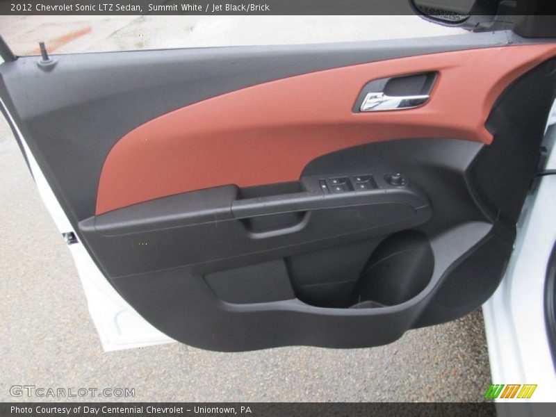 Summit White / Jet Black/Brick 2012 Chevrolet Sonic LTZ Sedan
