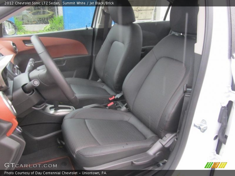 Summit White / Jet Black/Brick 2012 Chevrolet Sonic LTZ Sedan
