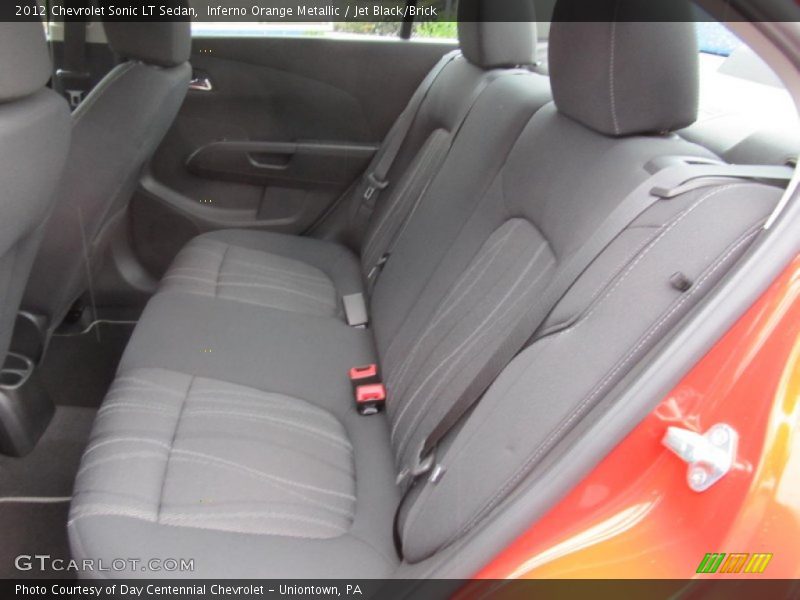 Inferno Orange Metallic / Jet Black/Brick 2012 Chevrolet Sonic LT Sedan