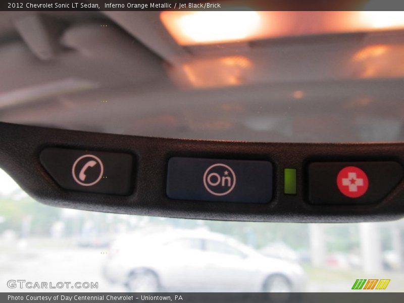 Inferno Orange Metallic / Jet Black/Brick 2012 Chevrolet Sonic LT Sedan