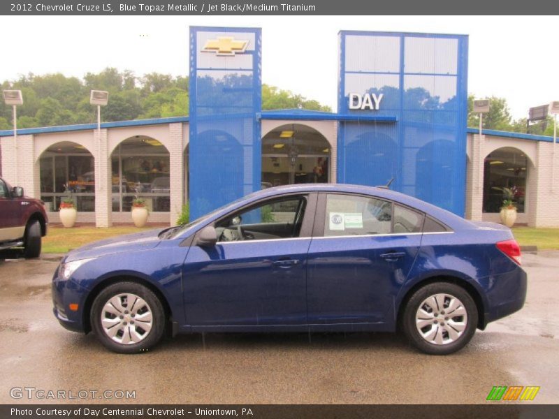 Blue Topaz Metallic / Jet Black/Medium Titanium 2012 Chevrolet Cruze LS