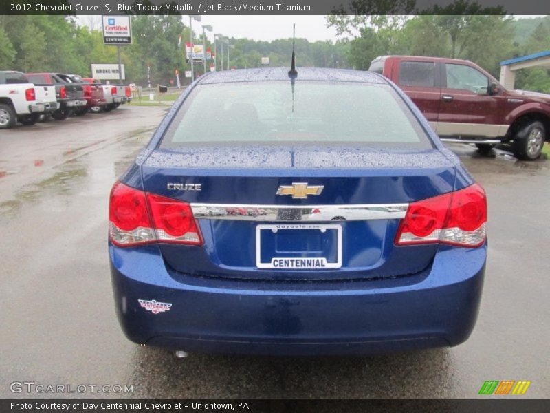 Blue Topaz Metallic / Jet Black/Medium Titanium 2012 Chevrolet Cruze LS