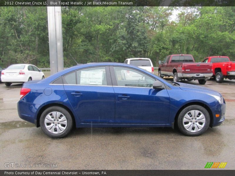 Blue Topaz Metallic / Jet Black/Medium Titanium 2012 Chevrolet Cruze LS