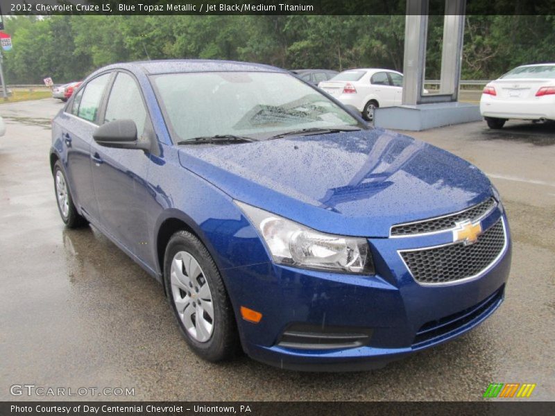 Blue Topaz Metallic / Jet Black/Medium Titanium 2012 Chevrolet Cruze LS