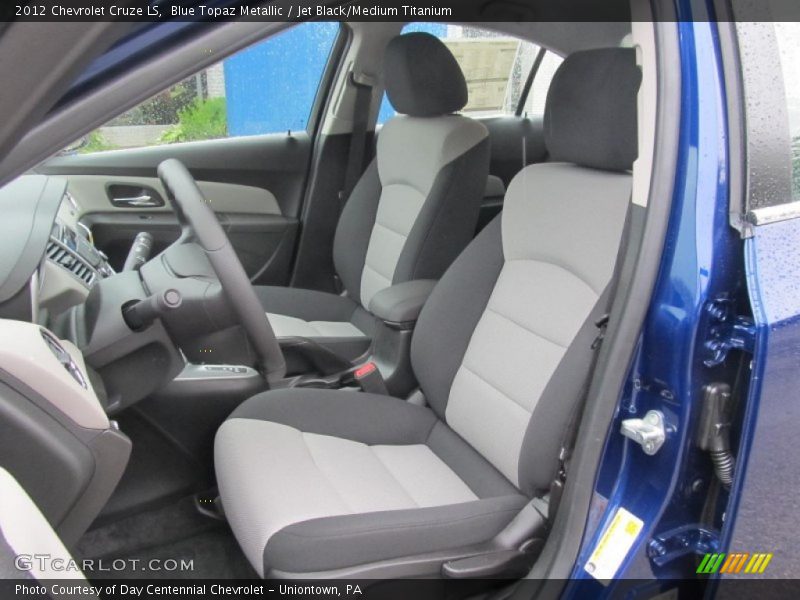 Blue Topaz Metallic / Jet Black/Medium Titanium 2012 Chevrolet Cruze LS