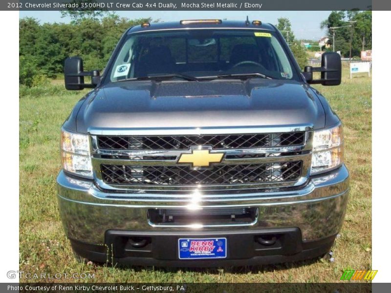 Mocha Steel Metallic / Ebony 2012 Chevrolet Silverado 3500HD LT Crew Cab 4x4 Dually