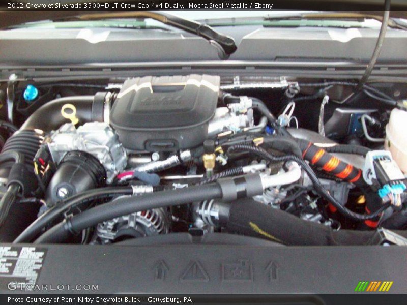 Mocha Steel Metallic / Ebony 2012 Chevrolet Silverado 3500HD LT Crew Cab 4x4 Dually