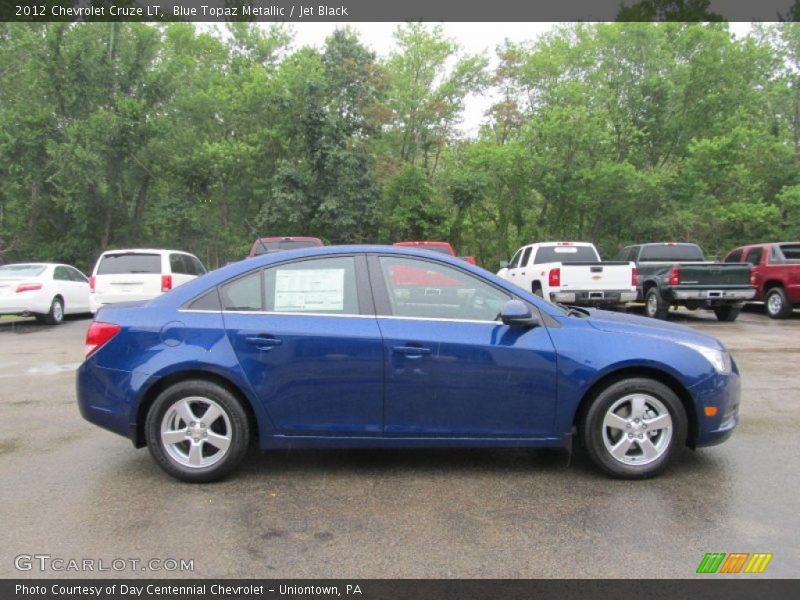 Blue Topaz Metallic / Jet Black 2012 Chevrolet Cruze LT