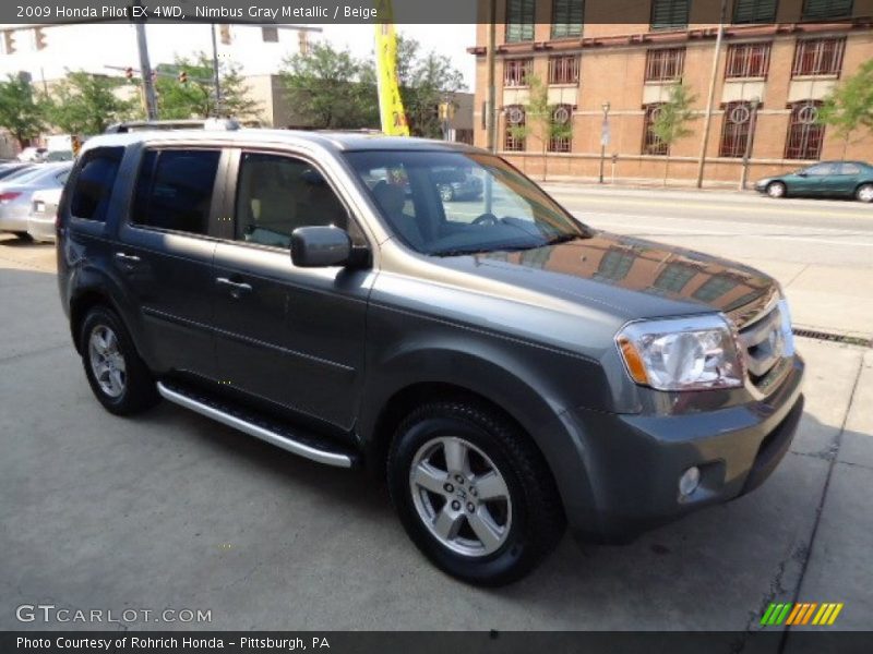 Nimbus Gray Metallic / Beige 2009 Honda Pilot EX 4WD