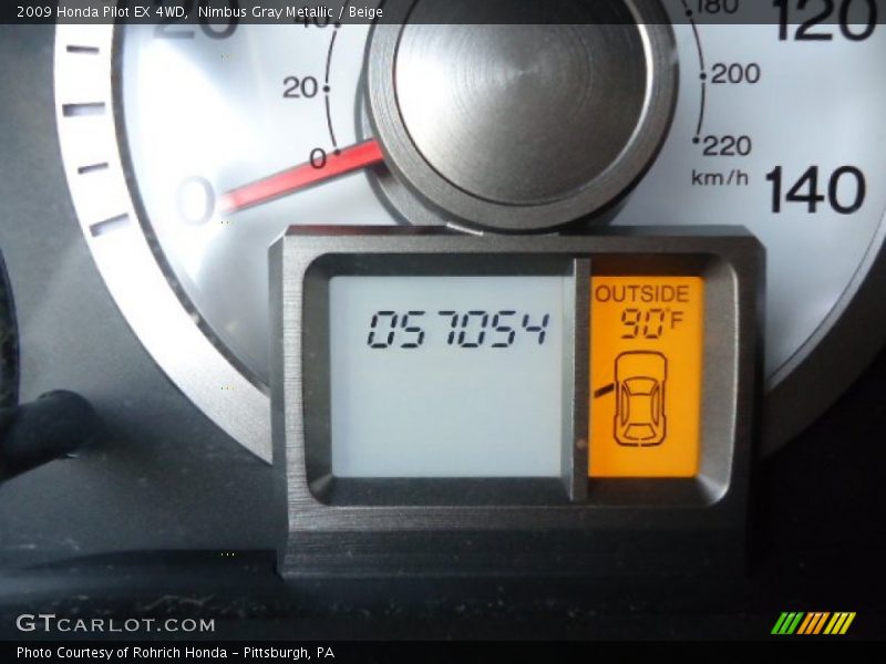 Nimbus Gray Metallic / Beige 2009 Honda Pilot EX 4WD