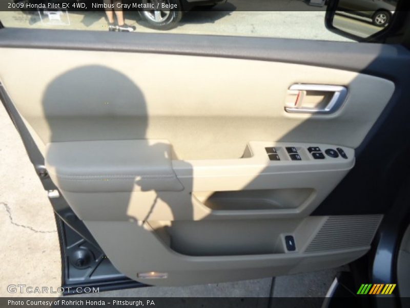 Nimbus Gray Metallic / Beige 2009 Honda Pilot EX 4WD