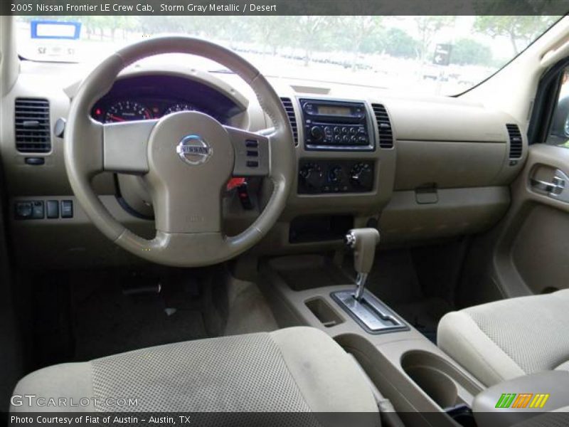 Storm Gray Metallic / Desert 2005 Nissan Frontier LE Crew Cab