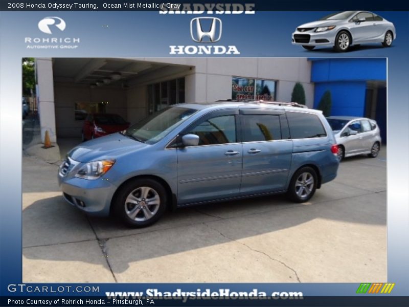 Ocean Mist Metallic / Gray 2008 Honda Odyssey Touring