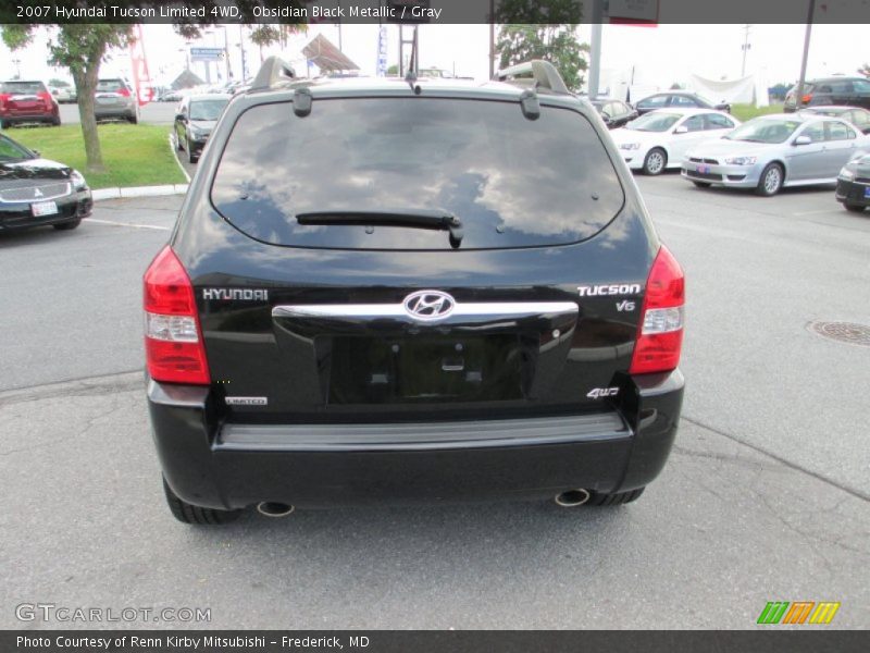 Obsidian Black Metallic / Gray 2007 Hyundai Tucson Limited 4WD