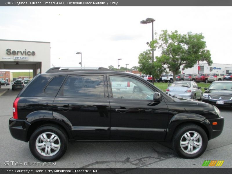Obsidian Black Metallic / Gray 2007 Hyundai Tucson Limited 4WD