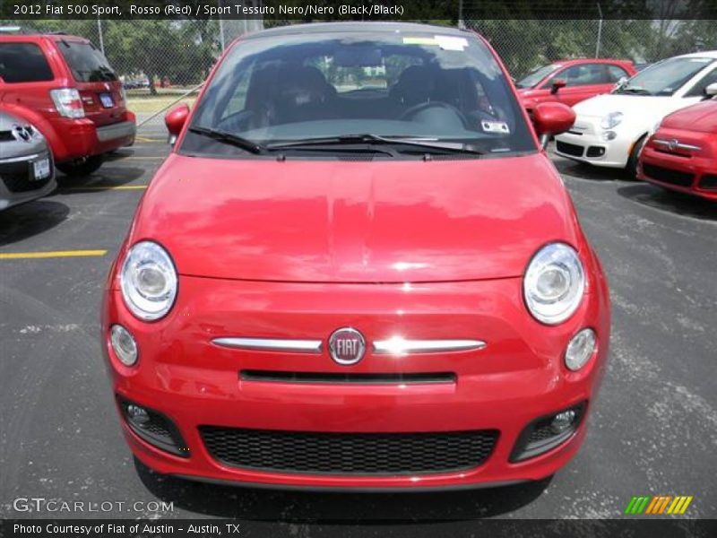 Rosso (Red) / Sport Tessuto Nero/Nero (Black/Black) 2012 Fiat 500 Sport