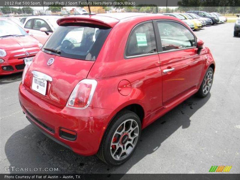 Rosso (Red) / Sport Tessuto Nero/Nero (Black/Black) 2012 Fiat 500 Sport