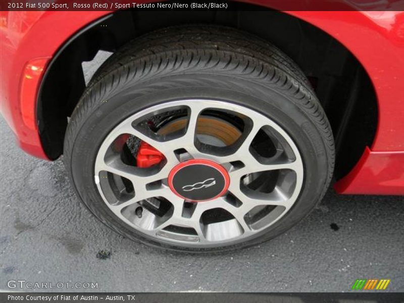 Rosso (Red) / Sport Tessuto Nero/Nero (Black/Black) 2012 Fiat 500 Sport