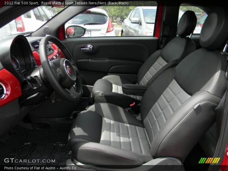 Rosso (Red) / Sport Tessuto Nero/Nero (Black/Black) 2012 Fiat 500 Sport
