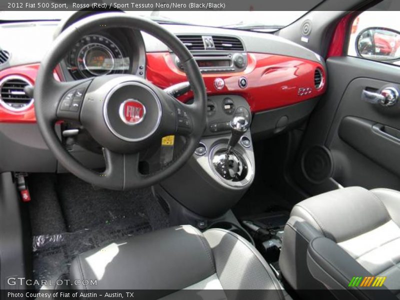 Rosso (Red) / Sport Tessuto Nero/Nero (Black/Black) 2012 Fiat 500 Sport