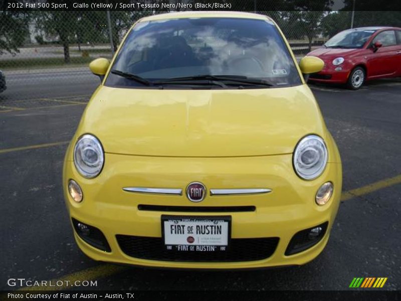 Giallo (Yellow) / Sport Tessuto Nero/Nero (Black/Black) 2012 Fiat 500 Sport