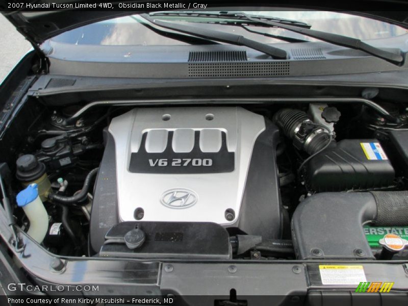 Obsidian Black Metallic / Gray 2007 Hyundai Tucson Limited 4WD