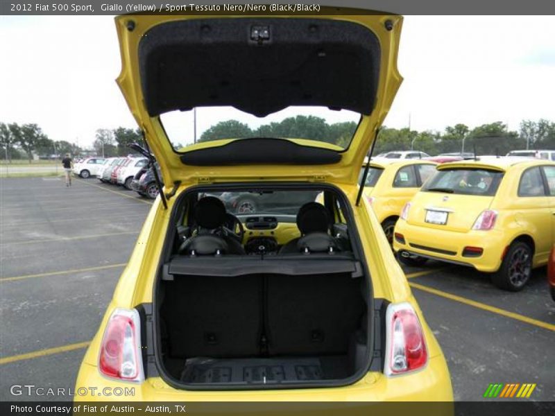 Giallo (Yellow) / Sport Tessuto Nero/Nero (Black/Black) 2012 Fiat 500 Sport