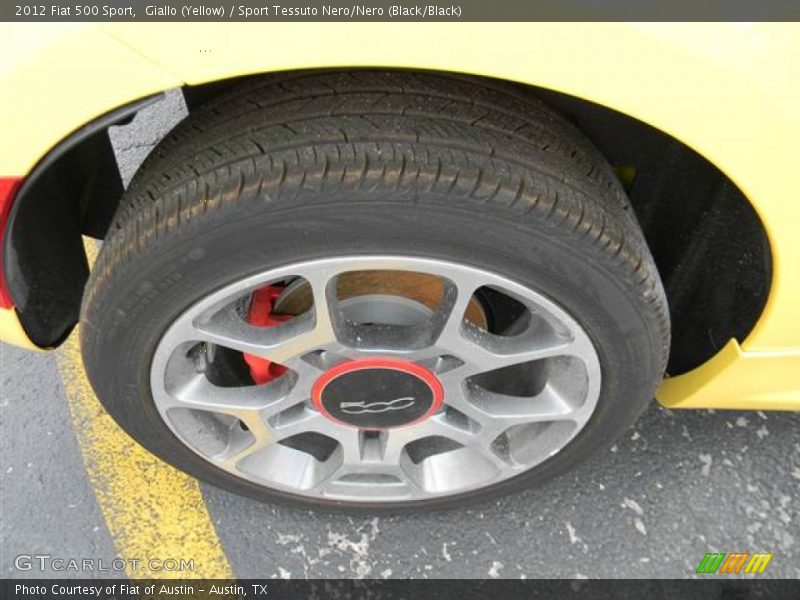 Giallo (Yellow) / Sport Tessuto Nero/Nero (Black/Black) 2012 Fiat 500 Sport