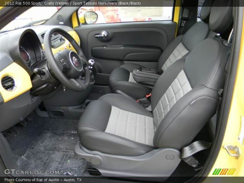 Giallo (Yellow) / Sport Tessuto Nero/Nero (Black/Black) 2012 Fiat 500 Sport
