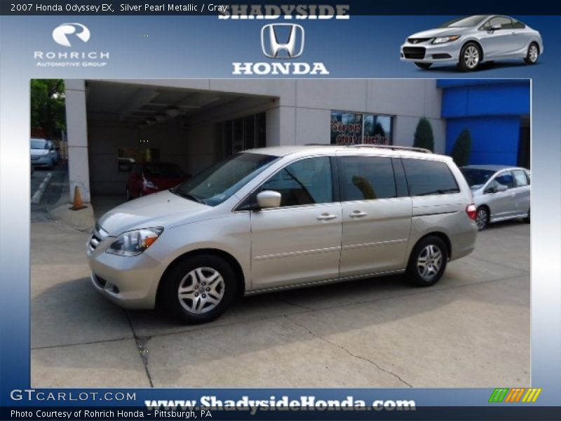 Silver Pearl Metallic / Gray 2007 Honda Odyssey EX