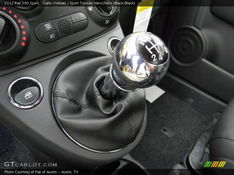 Giallo (Yellow) / Sport Tessuto Nero/Nero (Black/Black) 2012 Fiat 500 Sport